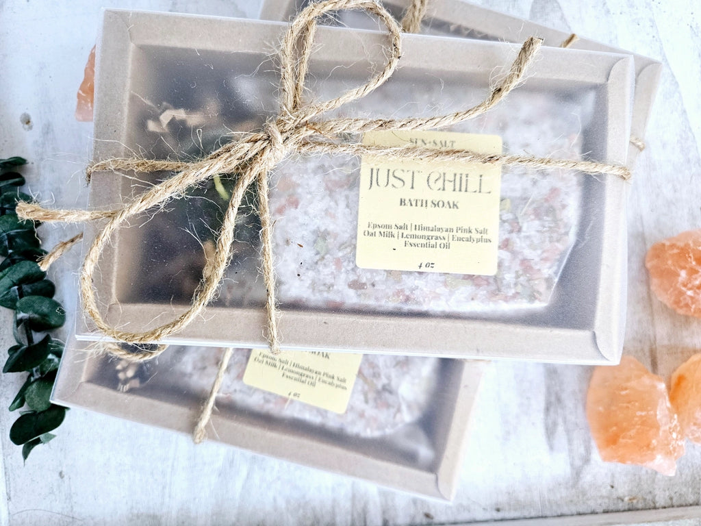 Just Chill Bath Salt & Succulent Candle Set
