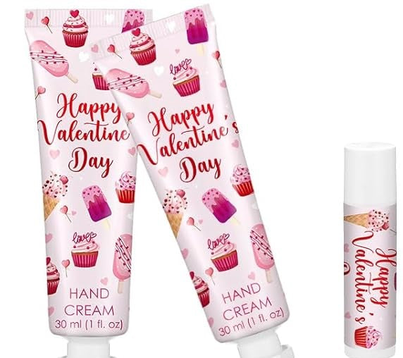 Valentine’s Day Hand Cream & Lip Balm Gift